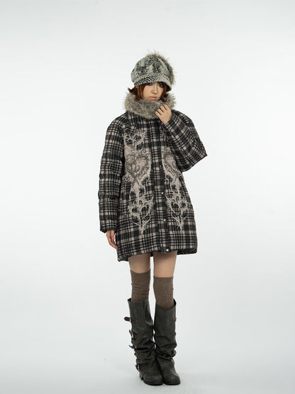 Retro Plaid Bear Love Down Jacket【s0000018077】