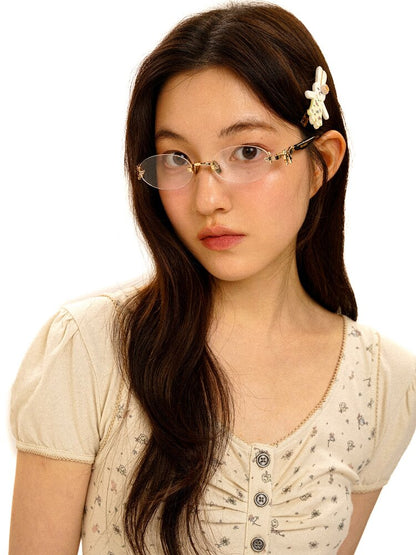 Summer Flower Bunny Hair Clip Comb【s0000017938】