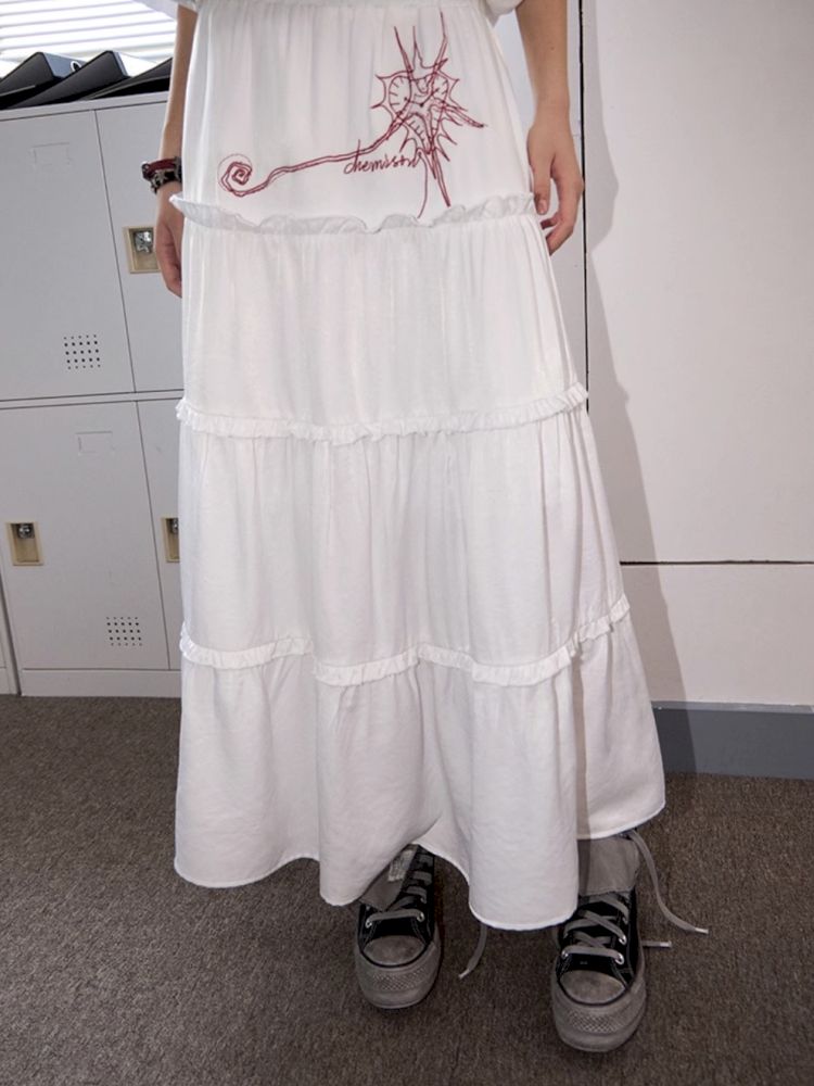 High waist thin a-line skirt【s0000012281】
