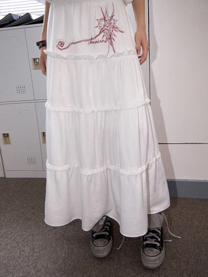 High waist thin a-line skirt【s0000012281】
