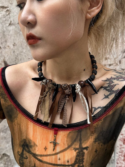 Handmade Wasteland Punk Choker【s0000018891】