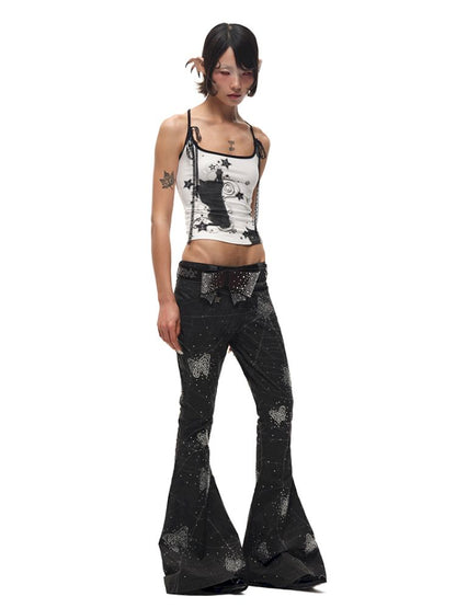 Black Cat Print Camisole【s0000012585】