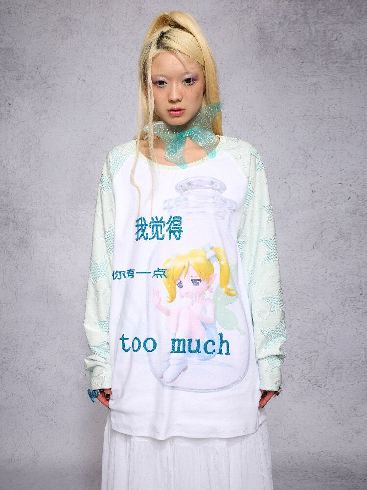 Elf Girl Printed Long Sleeve Top【s0000018731】