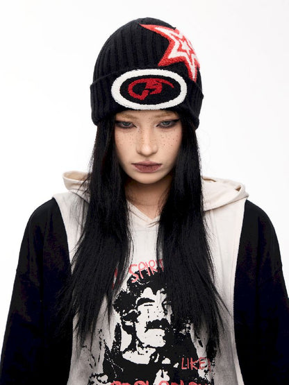 자수 따뜻한 니트 모자 [S0000011360]