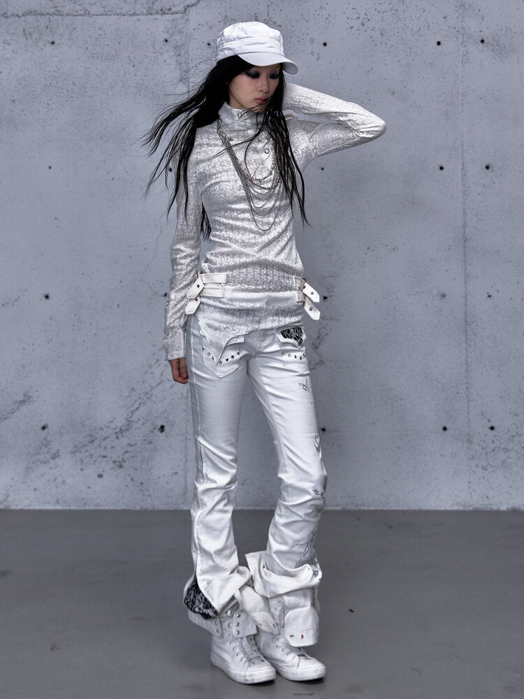 High Neck Jacquard Knit Base Top【s0000015550】