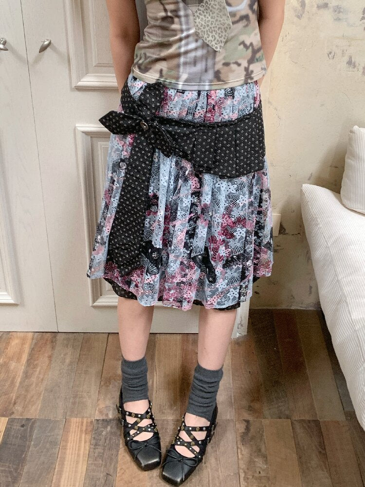 Jacquard Cross Vintage Maxi Skirt【s0000018085】