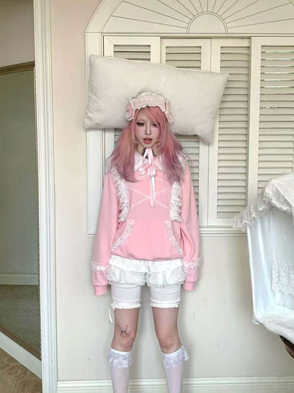 Detachable Navy Collar Sweatshirt【s0000015422】