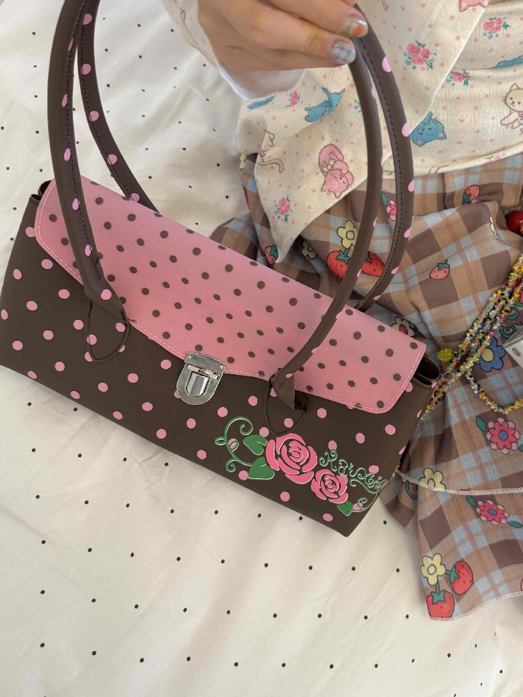Polka Dot Frosted Jelly Tote Bag【s0000017505】