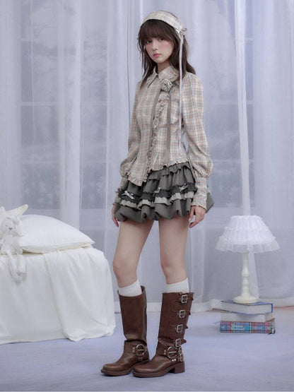 Bow flower bud skirt【s0000014375】