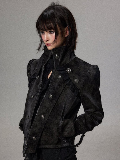 Dark Court Napoleon Suede Jacket【s0000018500】