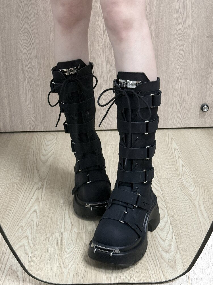 Gothic Nameplate Platform Boots【s0000016371】