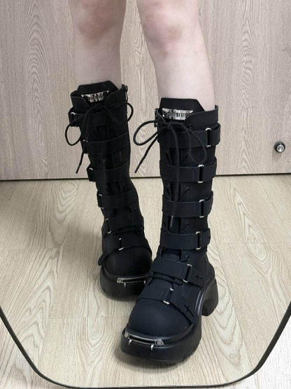 Gothic Nameplate Platform Boots【s0000016371】