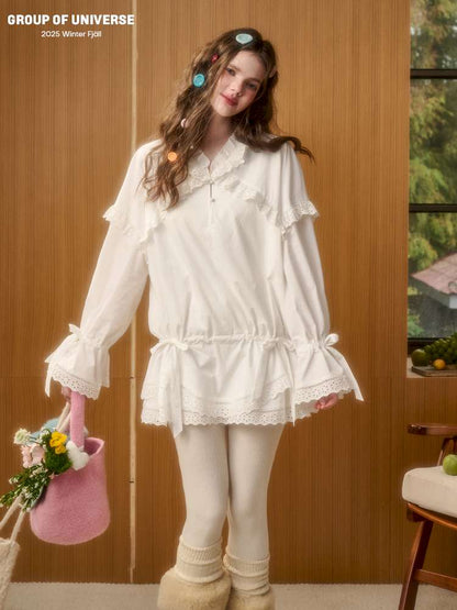 Organic Cotton Embroidery Patchwork Lace Dress【s0000014888】