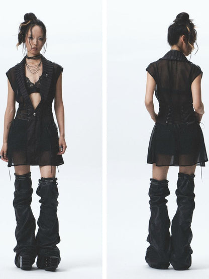 Soft Leather Short Leg Cover Set【s0000012688】