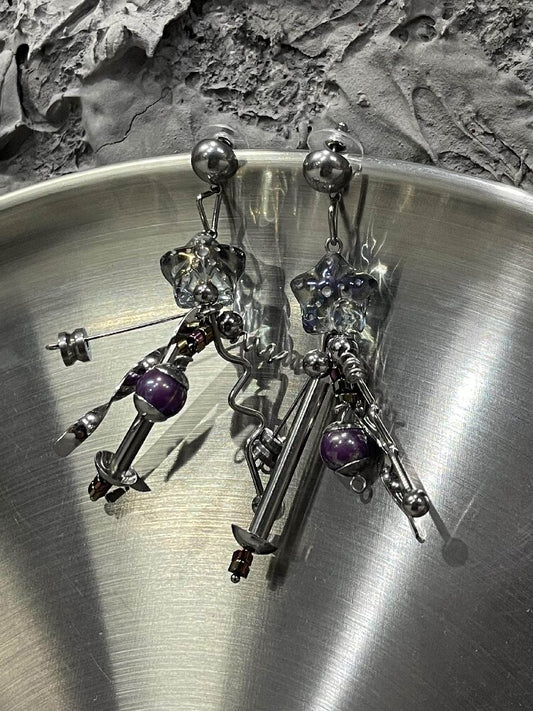Handmade Space Odyssey Punk Earrings【s0000018878】