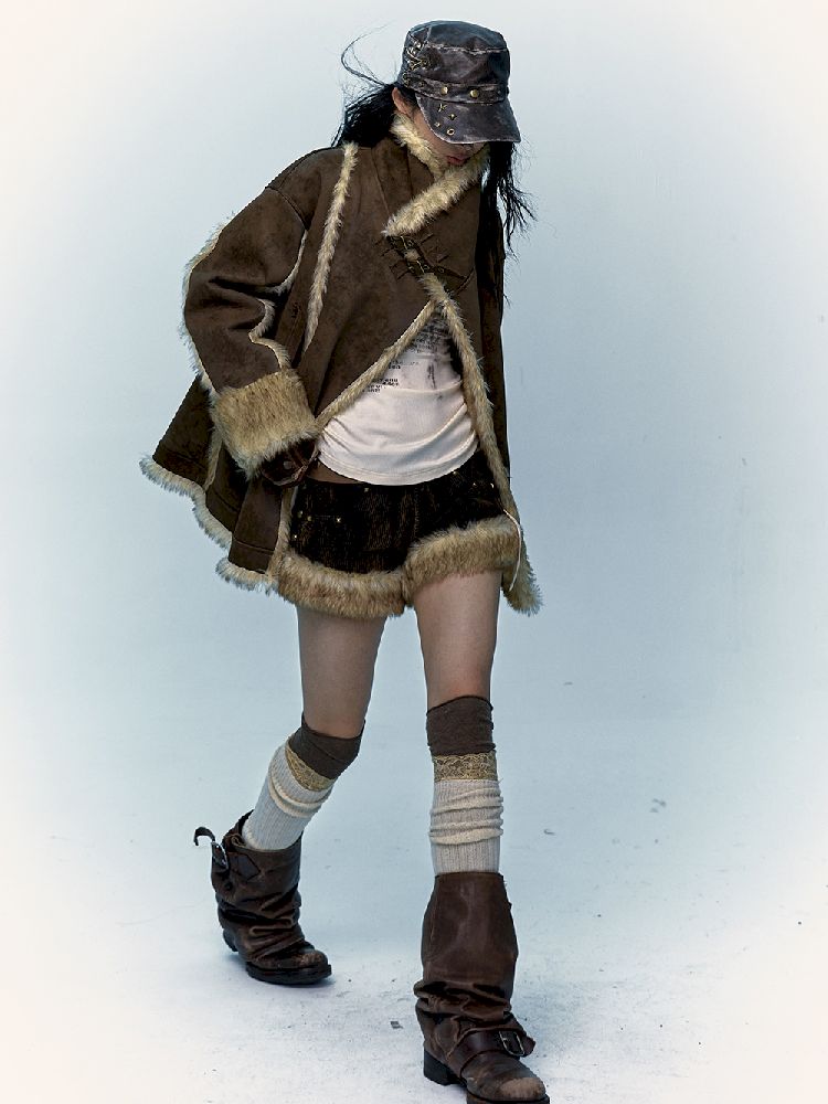 PUNK LAZY LOOSE FUR COAT [S0000011220]