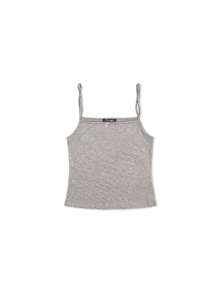Tencel Wool Bow Strap Basic Top【s0000017924】