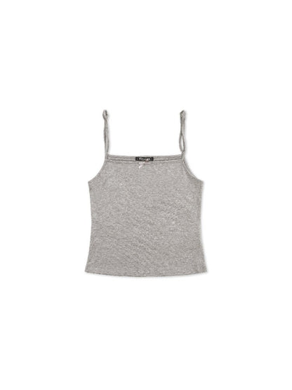 Tencel Wool Bow Strap Basic Top【s0000017924】