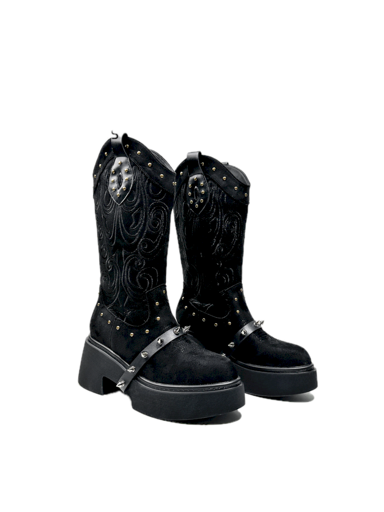 Thick Bottom Western Boots【s0000013764】