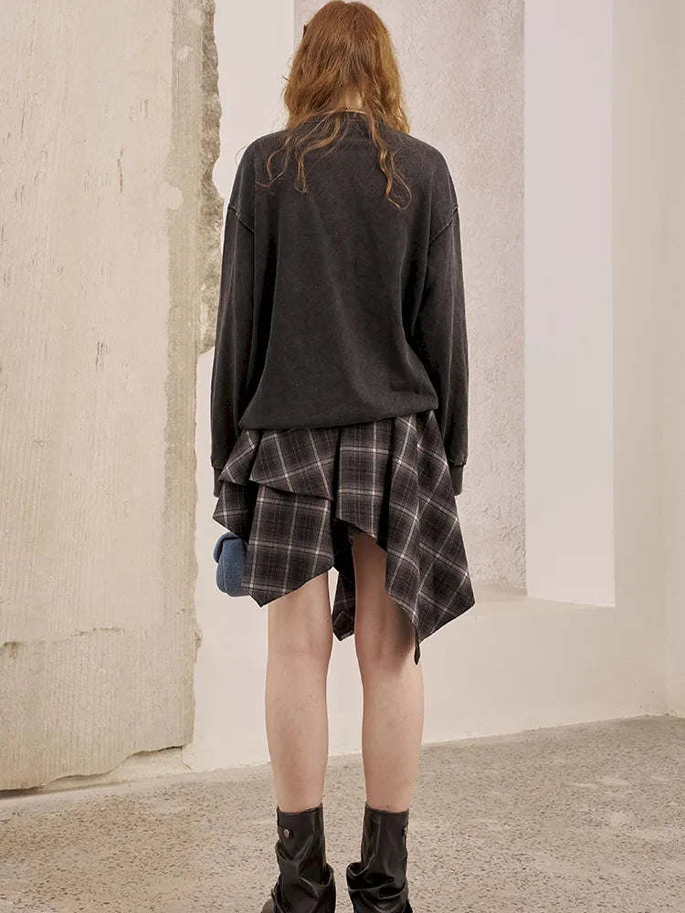 Oversized Long-Sleeve Pullover Sweatshirt【s0000014050】