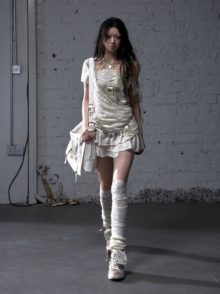 Patchwork two-way short-sleeved T-shirt【s0000012788】