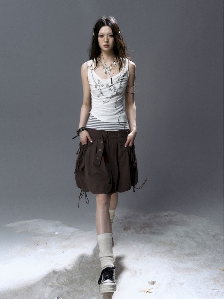 Striped Knit Cami Tank【s0000012628】