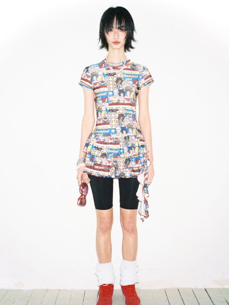 Manga Full Print Cake Dress【s0000012420】