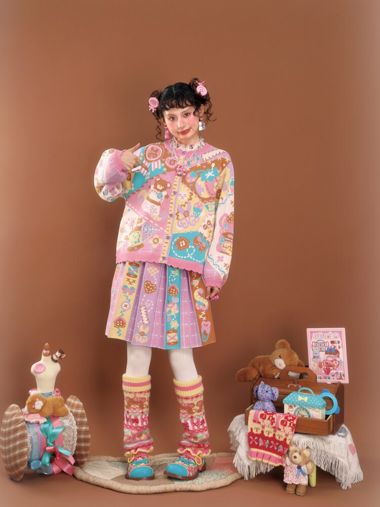 Pink Purple Plaid Pleated Skirt【s0000015584】