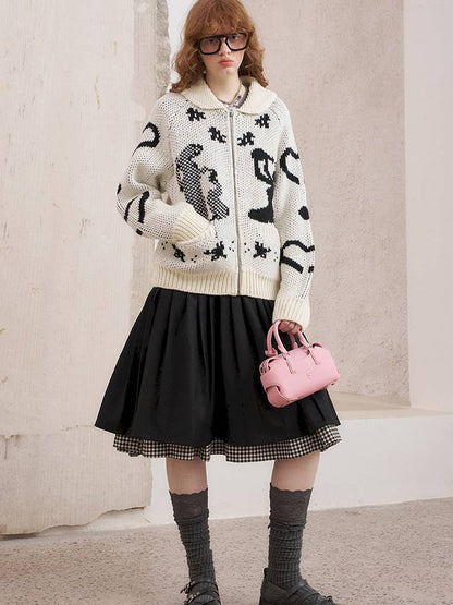 Fair Isle Autumn Knit Cardigan Jacket【s0000014388】