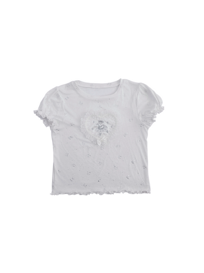 Silver Foil Trim Ballet Bear Shirt【s0000017484】