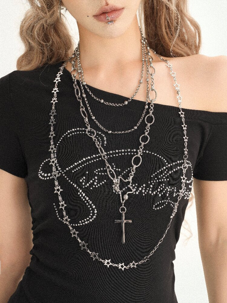 Vintage Star Layered Sweater Chain【s0000019001】