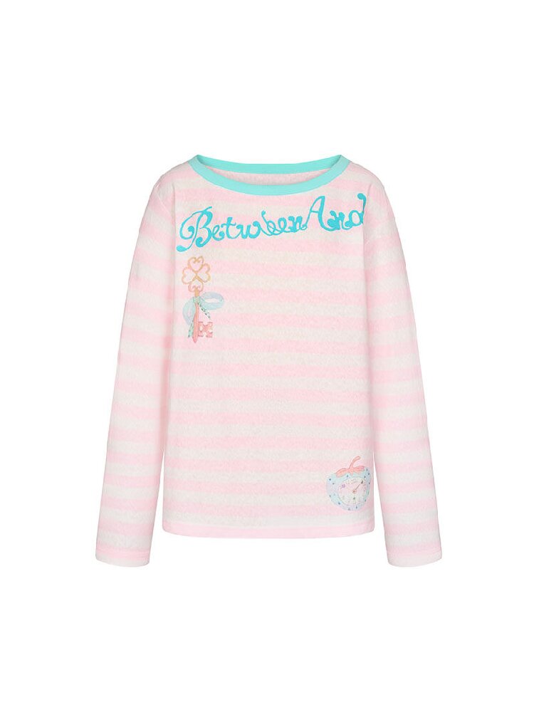Polka Dot Stripe Long Sleeve Top【s0000016397】