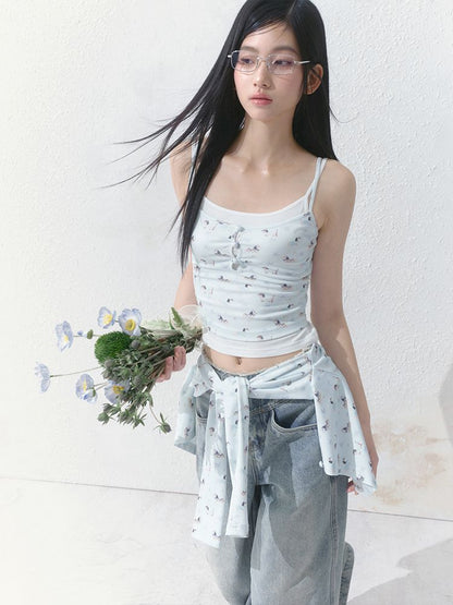 Printed Top Jacket Three Piece Set【s0000012159】
