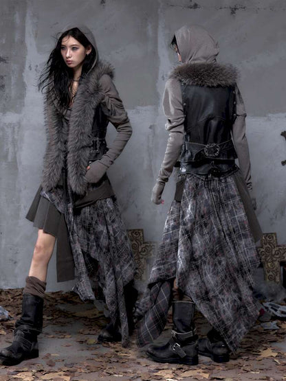 Tie-Front Shearling Vest【s0000014459】