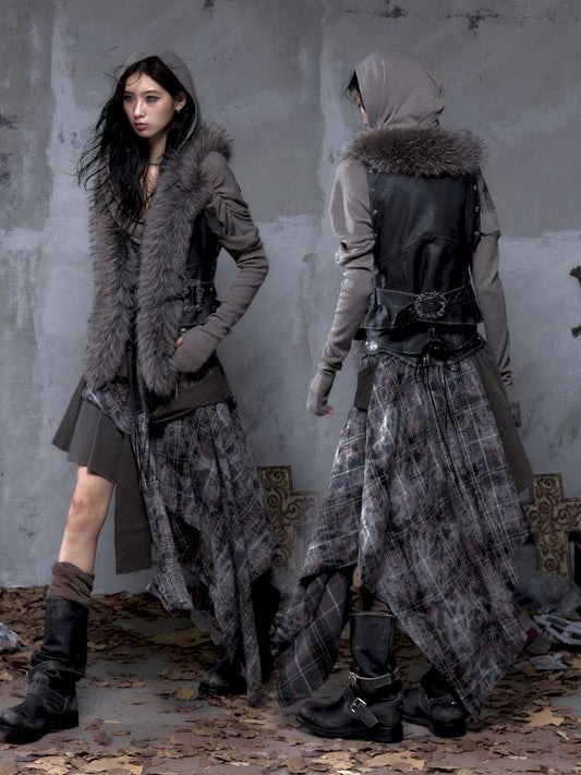 Tie-Front Shearling Vest【s0000014459】