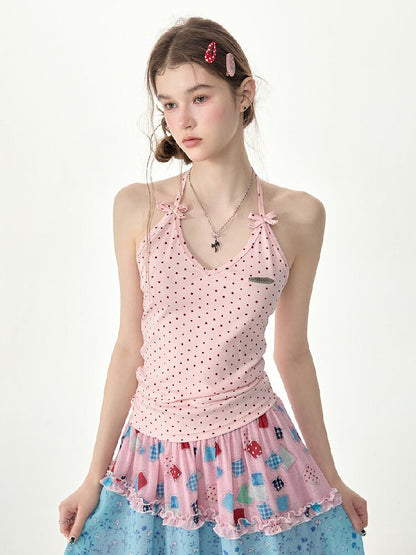 Polka Dot Milk Candy Camisole【s0000017259】