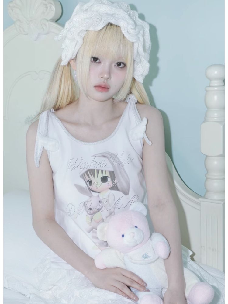 Rhinestone Camisole Tank Top【s0000012675】