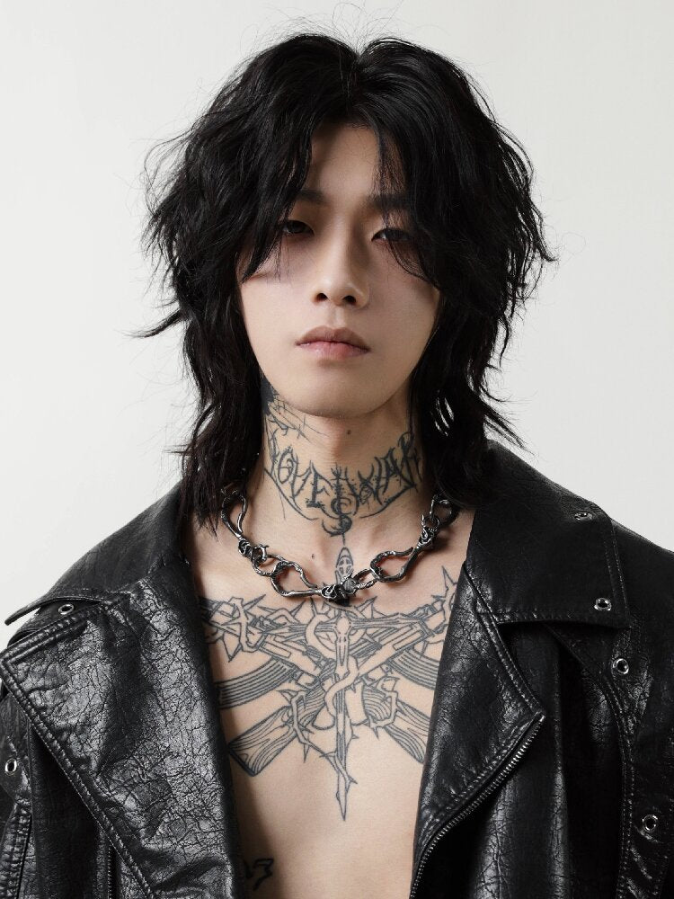 Retro Skull Lock Heavy Punk Chain【s0000018969】
