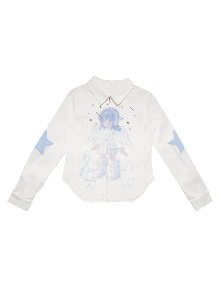 Vertical Stripe Long Sleeve Shirt【s0000012201】