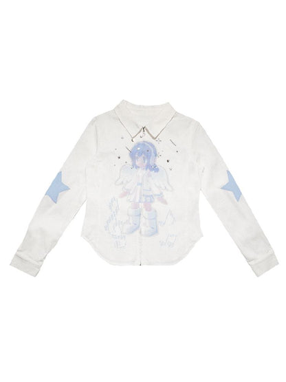 Vertical Stripe Long Sleeve Shirt【s0000012201】