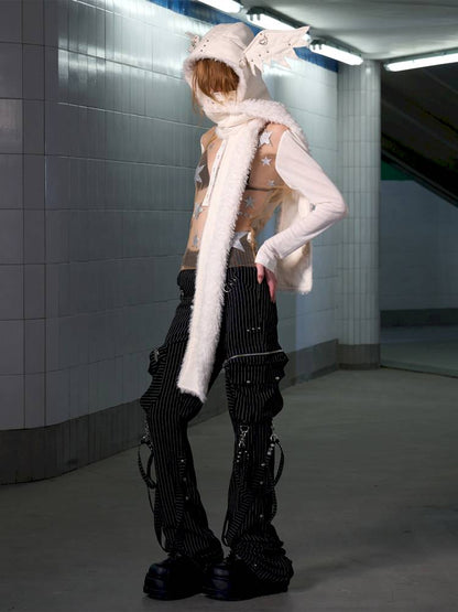 Angel Wings Face-Covering Hooded Scarf【s0000014417】