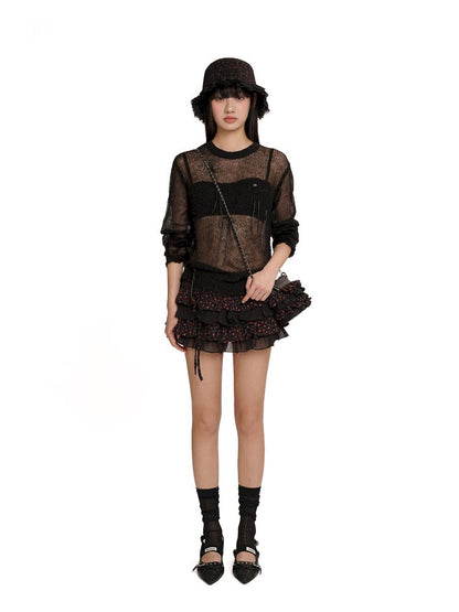 Anti-exposure pleated short skirt【s0000012557】
