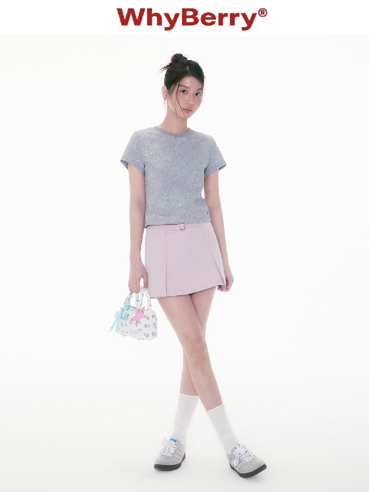 Slim Micro Loose Round Neck Tops【s0000011991】