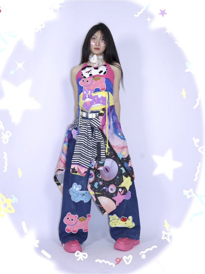 Original dopamine fun straps hanging neck camisole【s0000013277】