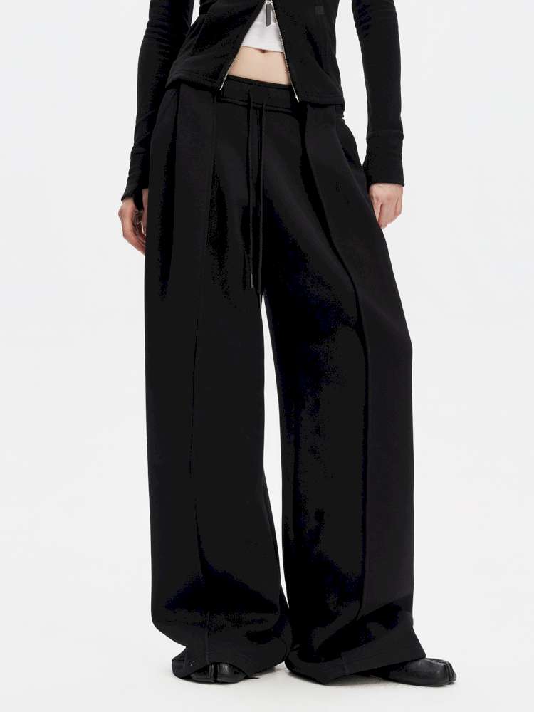 American Scimitar Drape Wide-Leg Slacks【s0000014877】