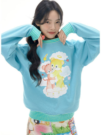 Bear Illustration Sports Sweatshirt [S0000010518]