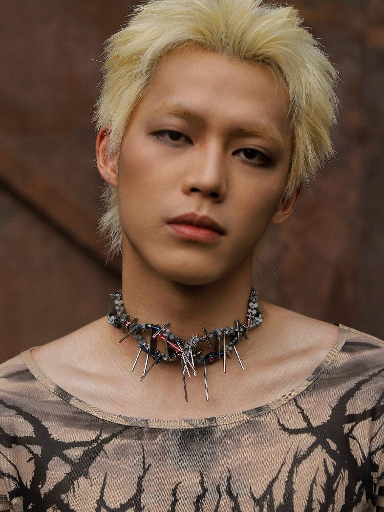 Handmade Irregular Heavy Punk Necklace【s0000018912】