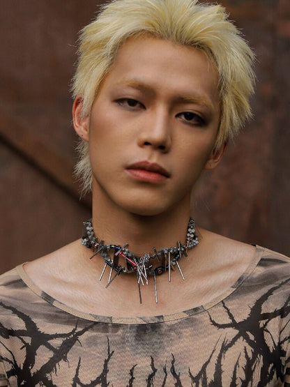 Handmade Irregular Heavy Punk Necklace【s0000018912】