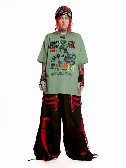 Street tide loose versatile multicolor T-shirt【s0000013601】