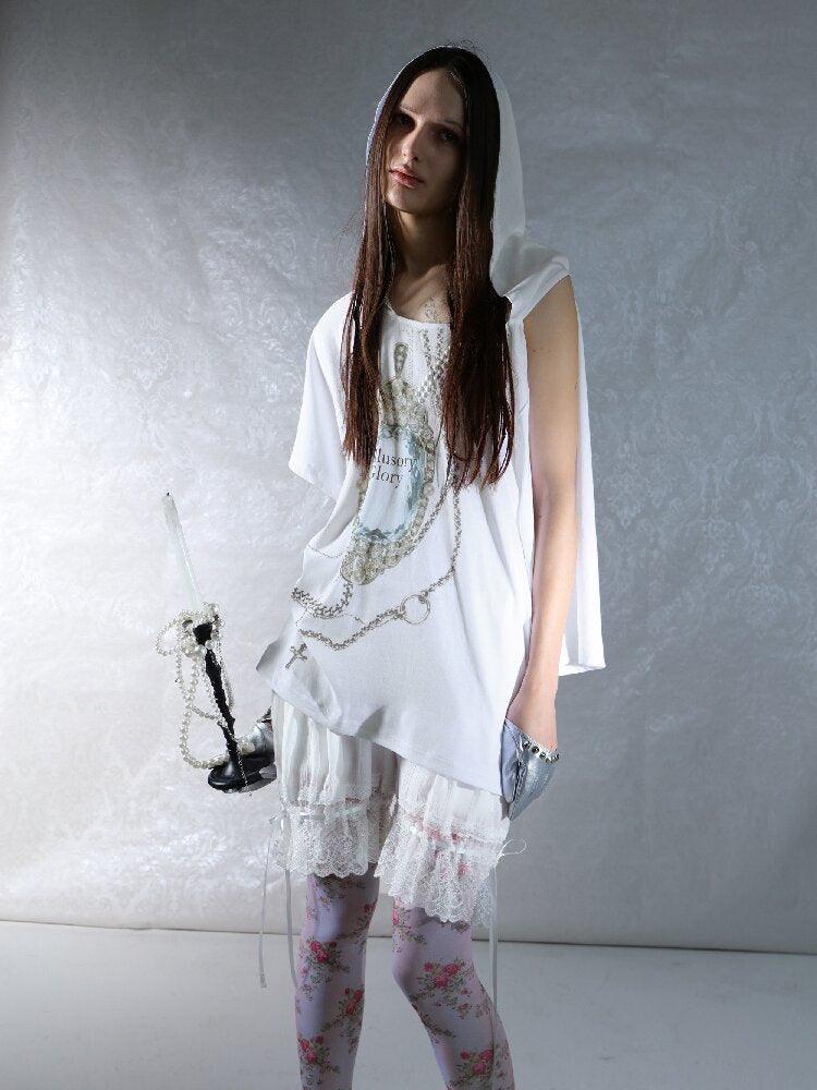 Vintage Gem Print Diamond T-Shirt【s0000015913】